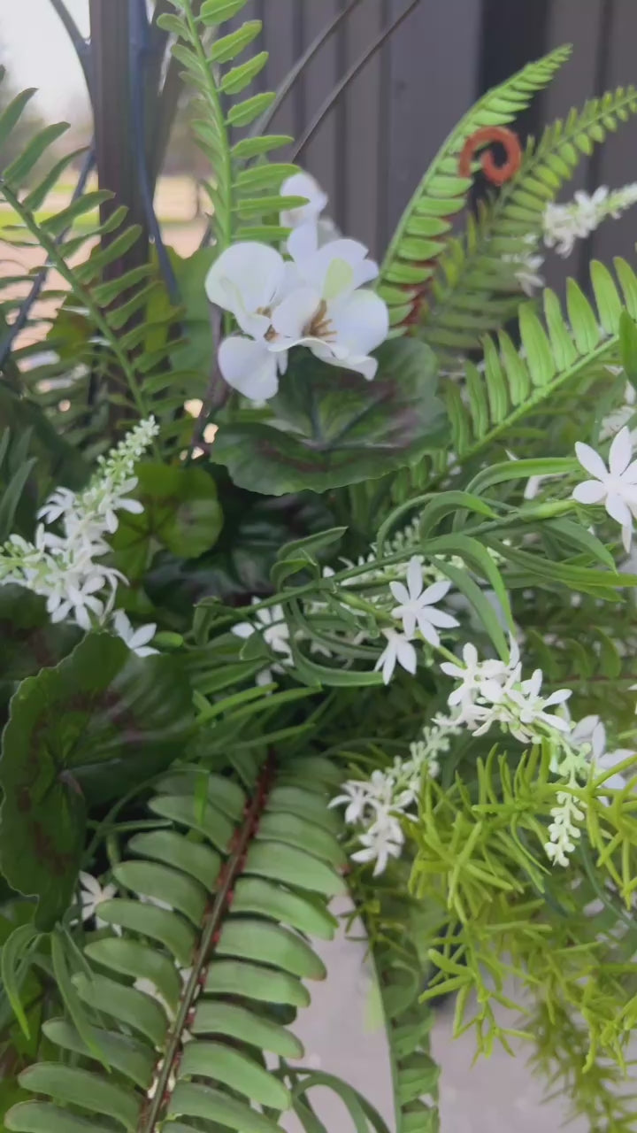 Hanging Basket/Drop-In White