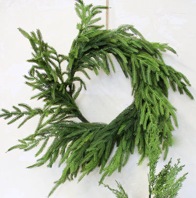 24” Norfolk Pine Wreath (Real Touch)