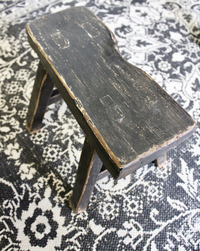 Black Vintage Wood Bench