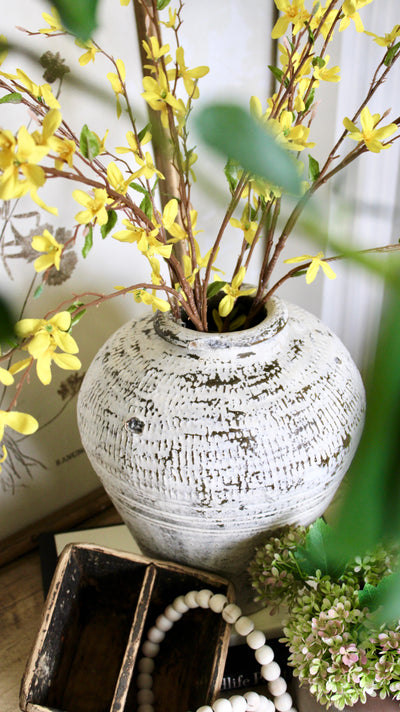 Vintage White Pot