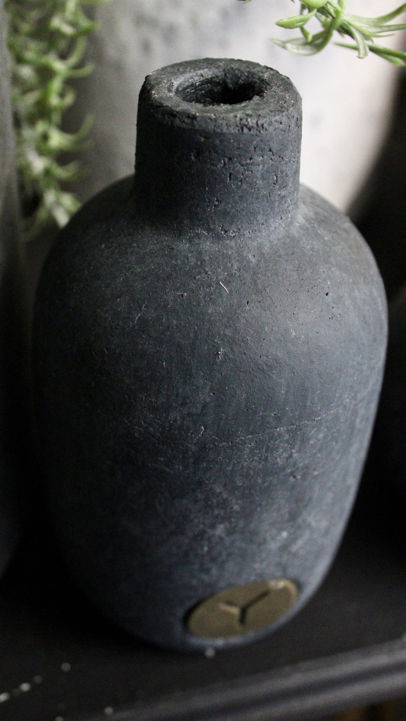 Clay Bottle Bud Vase