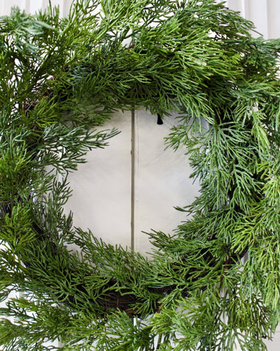 20” Eastern White Cedar Wreath ( Real Touch)