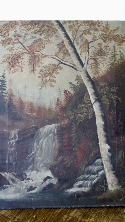 Antique Waterfall Painting